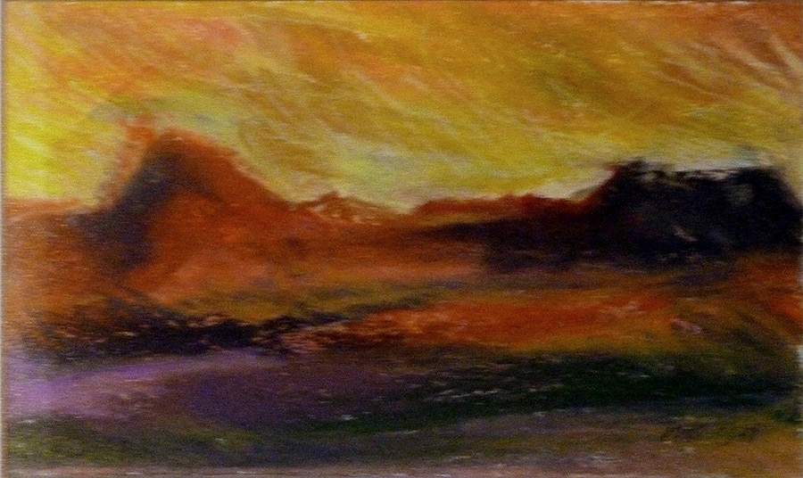 Extreme Summer Heat In The Upper Galilee Painting By Israeli Artist Ednah Schwartz
