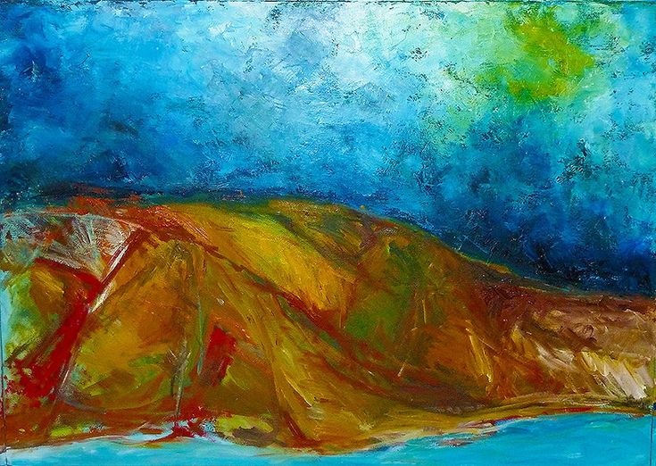 The Full View Of The The Southern Part Of The Golan Heights By Israeli Artist Ednah Schwartz