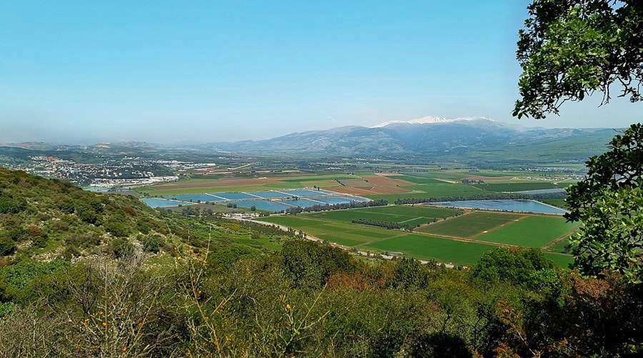 Looking Down At The Hula Valley In Northern Israel