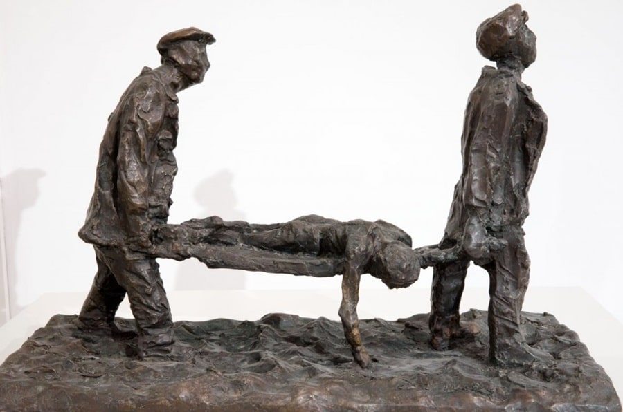 Bronze Sculpture "the blues" 2001 from Image of Treblinka in the eyes of Samuel Willenberg - holocaust survivor art