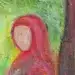A Daydreaming Israeli Arab Woman Painting By Israeli Artist Ednah Sarah Schwartz