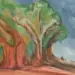 Clump Of Trees Painting By Israeli Artist Ednah Schwartz