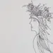 Erupting Thoughts Self Ink Sketch By Israeli Jewish Artist Ednah Sarah Schwartz