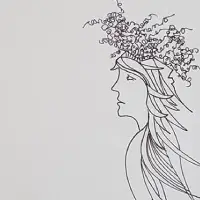 Erupting Thoughts Self Ink Sketch By Israeli Jewish Artist Ednah Sarah Schwartz
