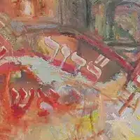 Grapes Of Wrath IDF Military Operation Painting by Jewish Israeli Artist Ednah Schwartz