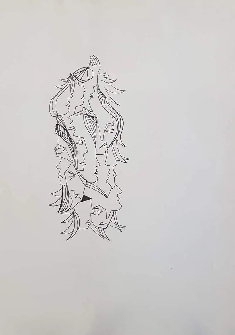 My Diverse Emotions My Diverse Emotions Ink Pen On Paper by Israeli Artist Ednah Sarah Schwartz