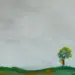The Golan Heights Waiting Tree Painting by Israeli Artist Ednah Schwartz