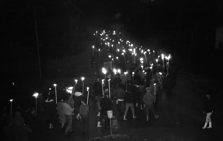 Marching At The Hanukkah Tahaluchat Lapidim תהלוכת לפידים Entire Community Marching At The Hanukkah Tahaluchat Lapidim תהלוכת לפידים in Kibbutz Kfar Blum