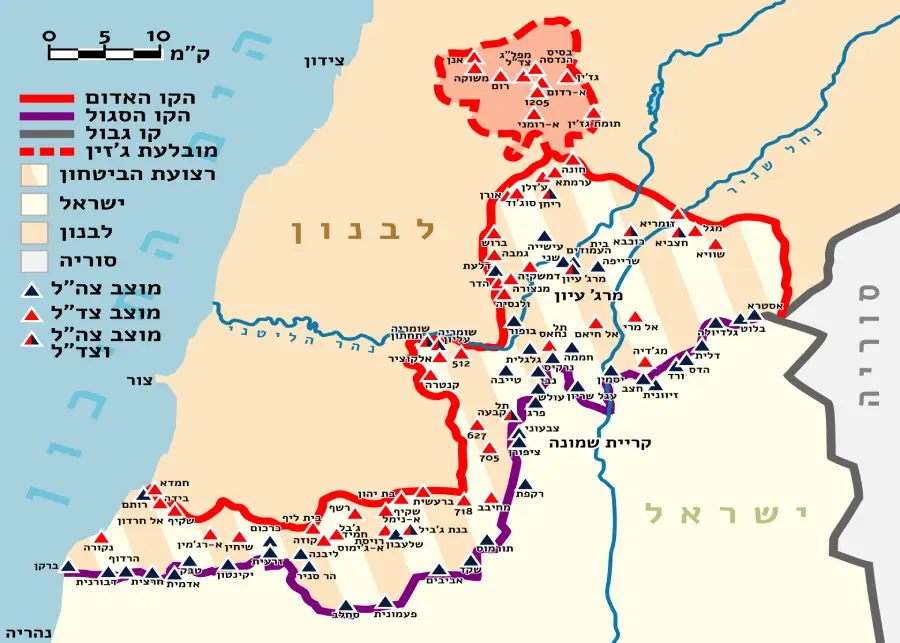 Israel's Security Zone (1985–2000) Protective Buffer