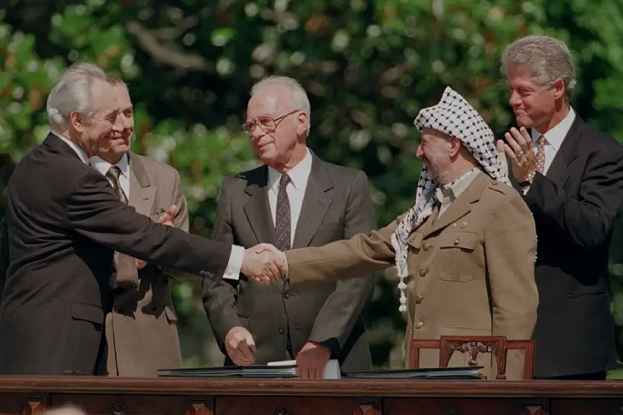 Israeli Palestinian Oslo Accords Peace Process Signing Ceremony