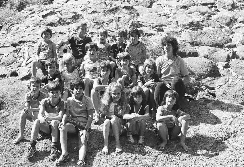 Kibbutz Kfar Blum Kids Sitting On Their Designated Bomb Shelter