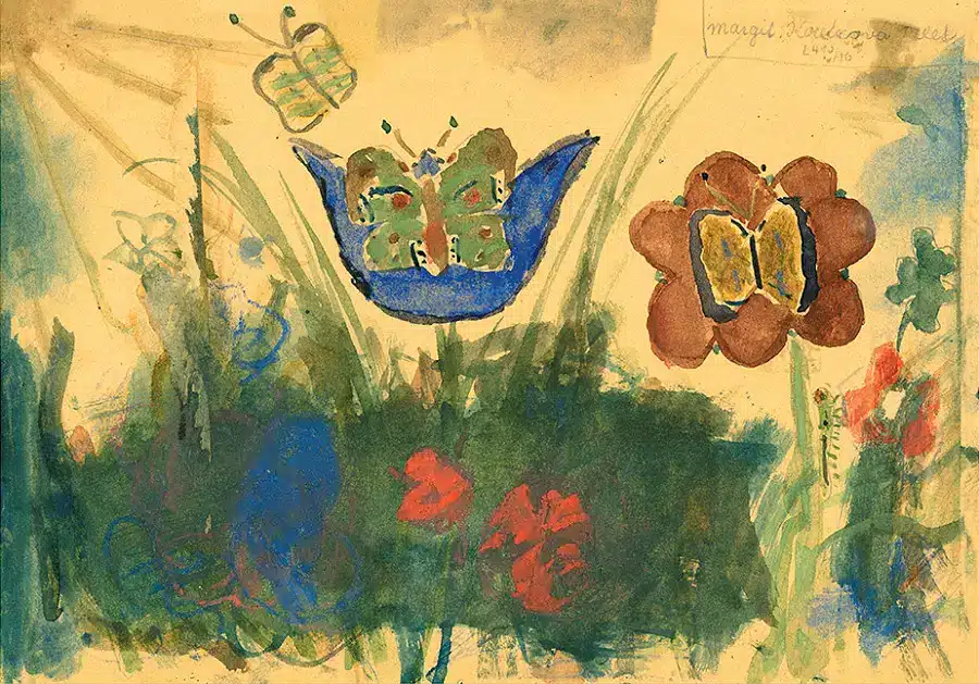 Butterflies and Flowers by 10 Year Old Margit Koretzova (1933-1944)