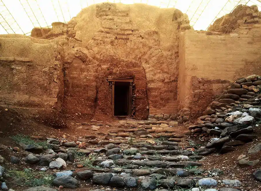 Tel Dan Ancient City - The Canaanite Gate Upper Galilee Archeological Site Of Tel Dan Ancient City - The Canaanite Gate